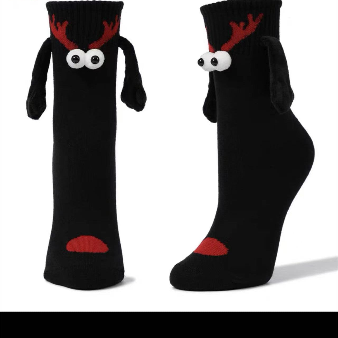 Couple Magnetic Handle Cute Hand Socks Christmas null