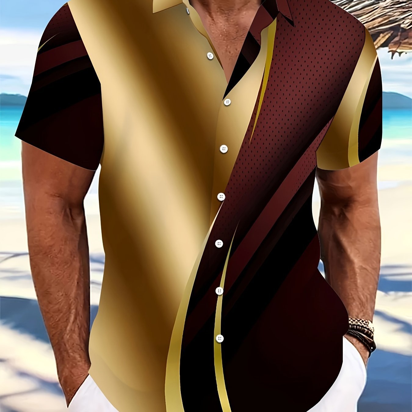 Men's T-shirt Color Series 3D Printed Short Sleeve