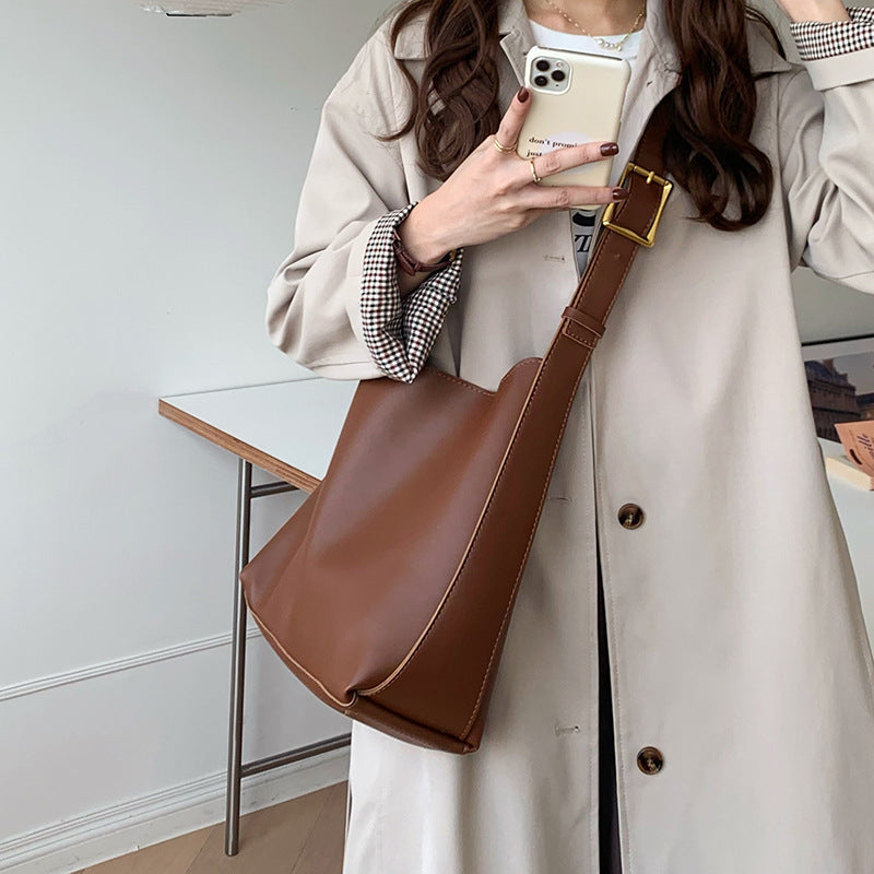 Women's Shoulder Bag Solid Fashion Handbag Crossbody Bag Women's Minimalist PU Leather Bag null