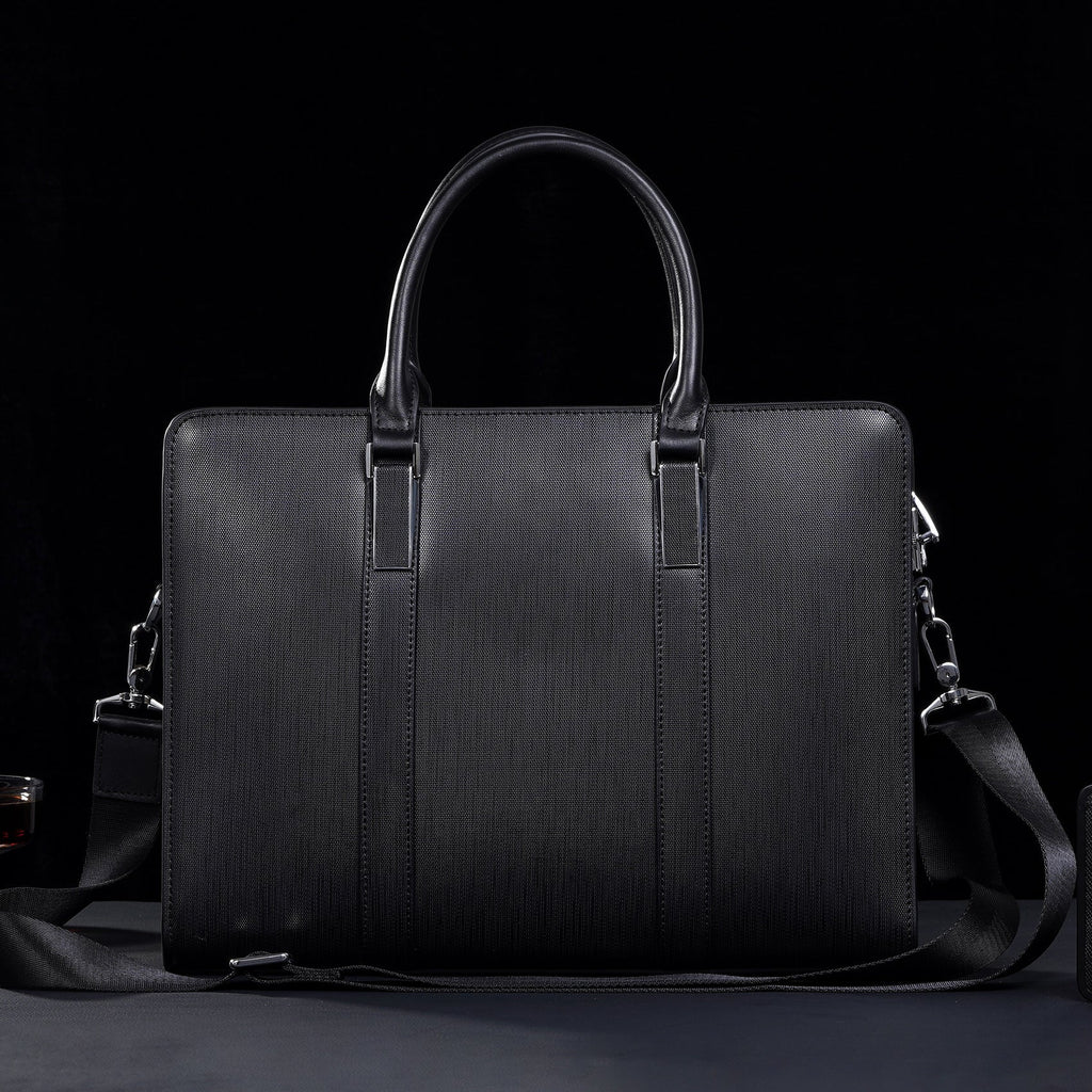 High-end Business Computer Men's Cowhide Handbag