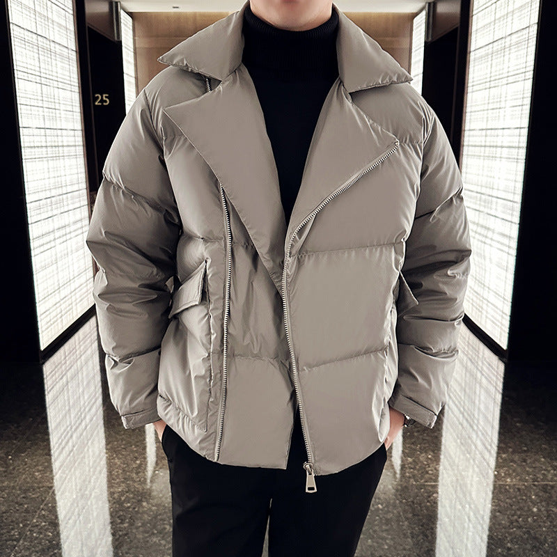 Mens Thickened Collared Down Jacket