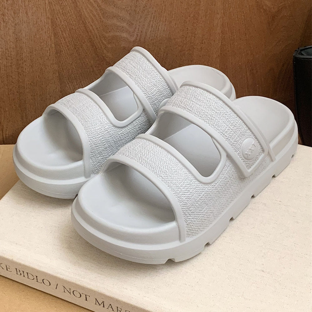 Casual Double-straped Slippers Comfortable Platform Beach Shoes null