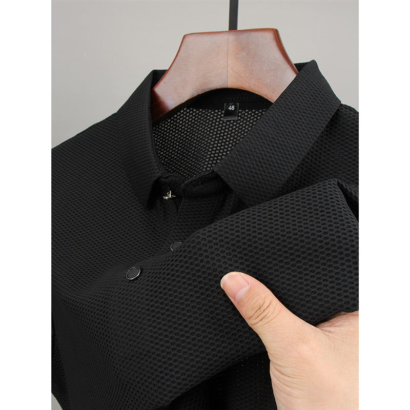 Fashion Ice Silk Men's Short-sleeved T-shirt