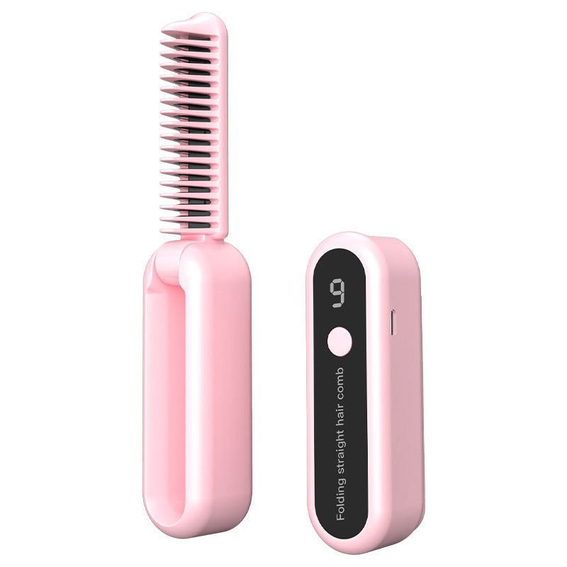 Straight Comb Wireless Charging Portable Negative Ion Hair Straightener null