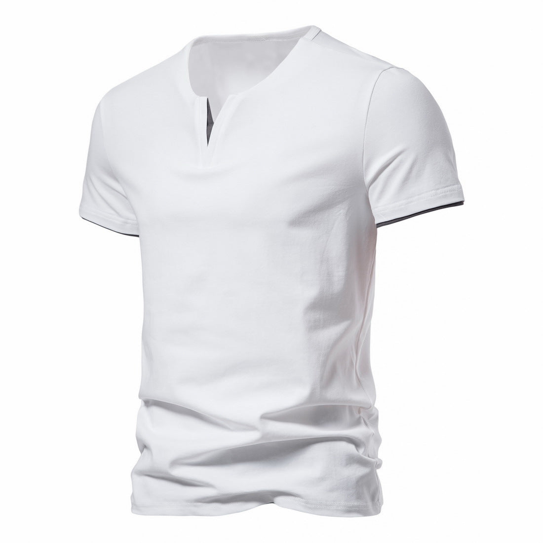 V-neck T-shirt Men's Short-sleeved Men's Summer Stretch Bottoming Shirt