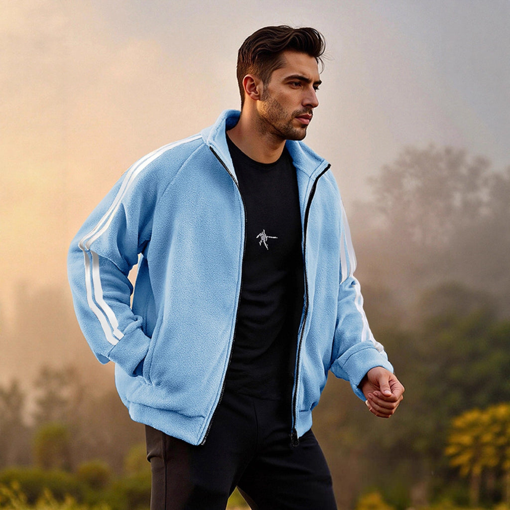 New Zipper Trend Versatile Men's Fleece Jacket
