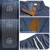 Corduroy Sweatshirt And Sweatpants Stand Collar Access Control Pullover