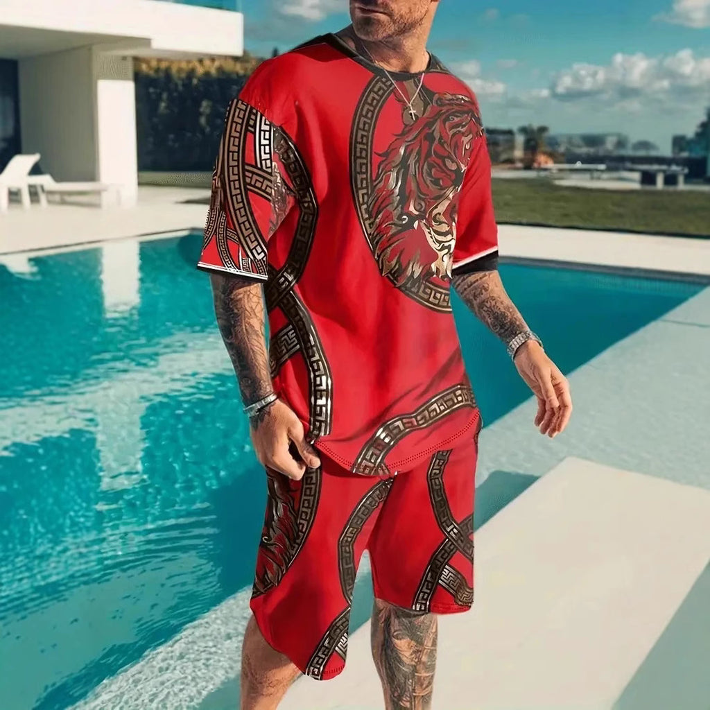 3d Printing Fashion Men's Casual Loose Outfit