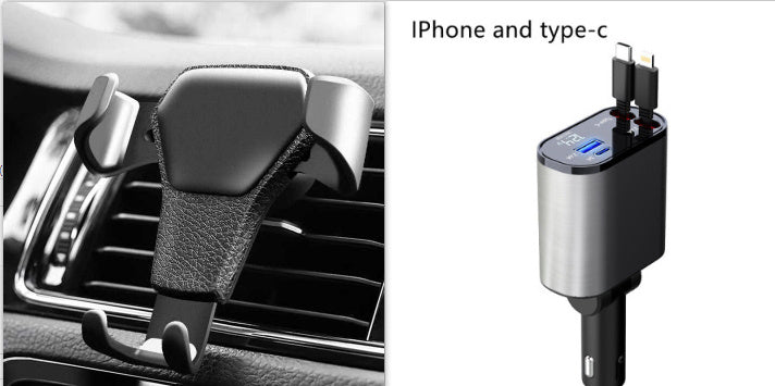 Metal Car Charger 100W Super Fast Charging Car Cigarette Lighter USB And TYPE-C Adapter null