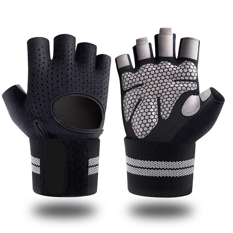 Men's And Women's Sports Fitness Gloves Men's And Women's Half-finger null