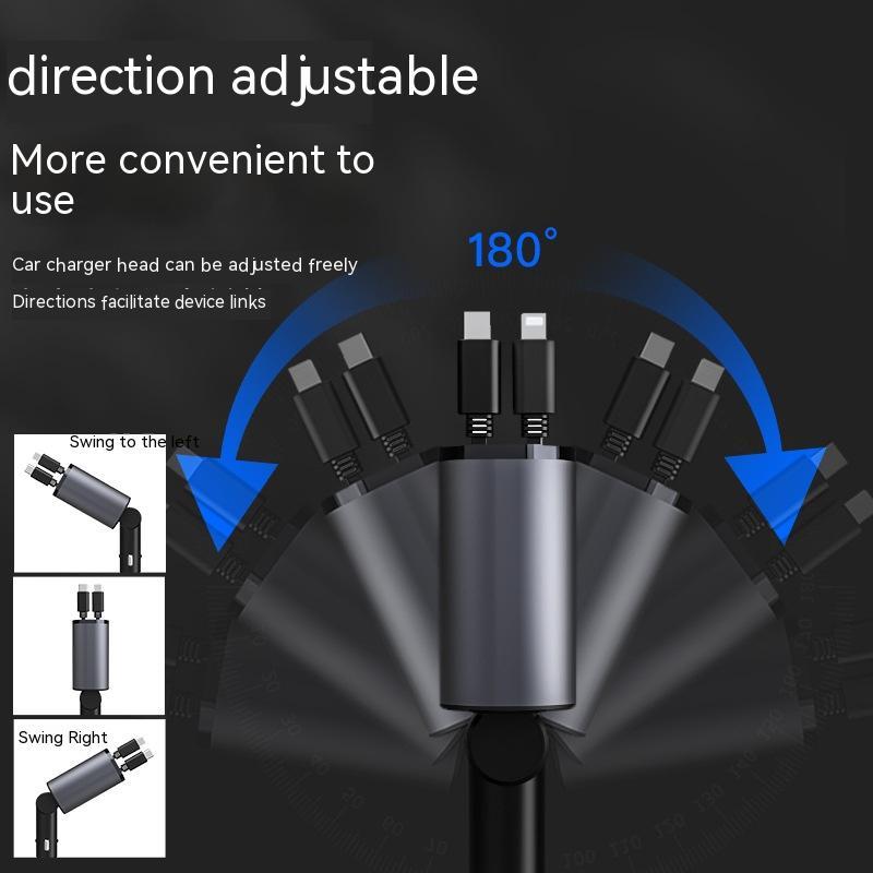 Metal Car Charger 100W Super Fast Charging Car Cigarette Lighter USB And TYPE-C Adapter null