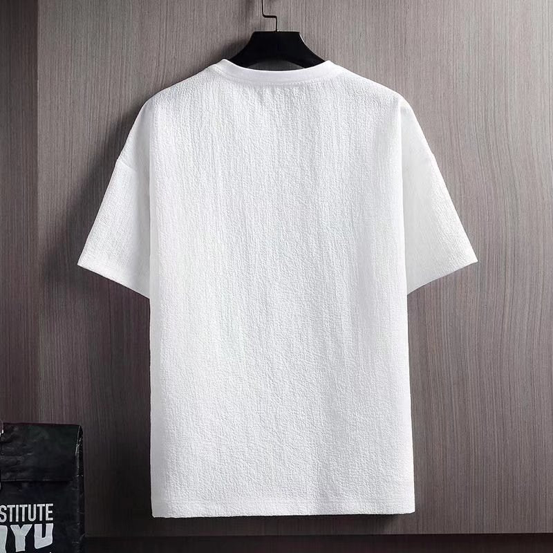Summer New Men's Japanese Short Sleeve Round Neck Loose And Simple
