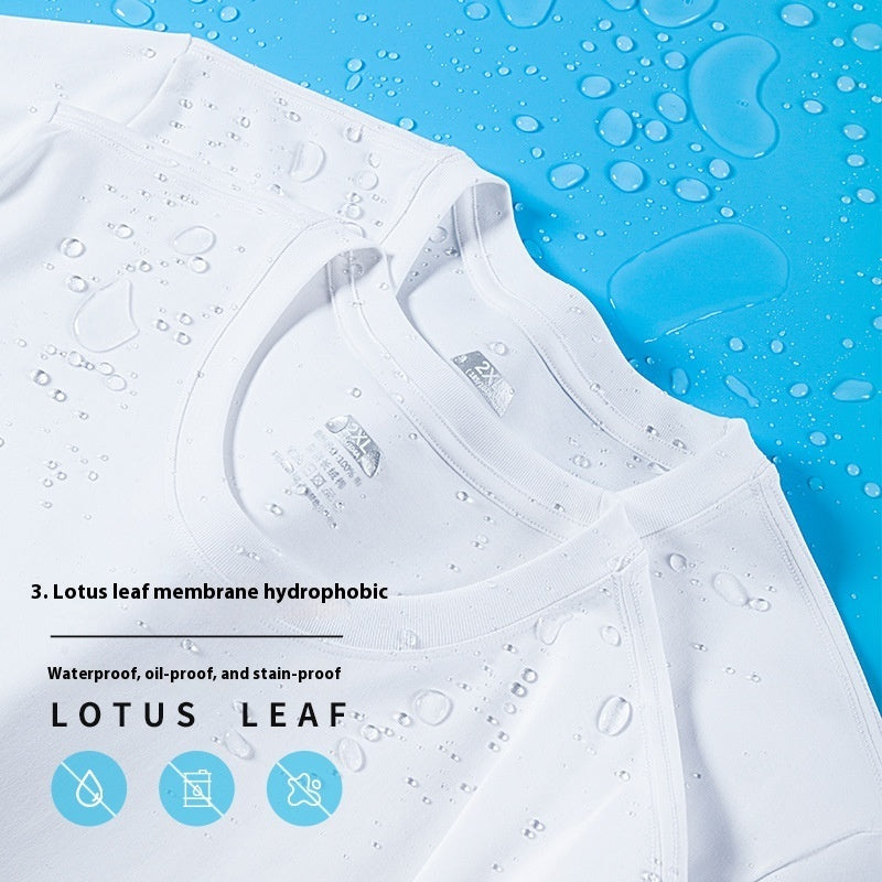 Men's Summer Round Neck Half Sleeve White T-shirt Bottoming Shirt