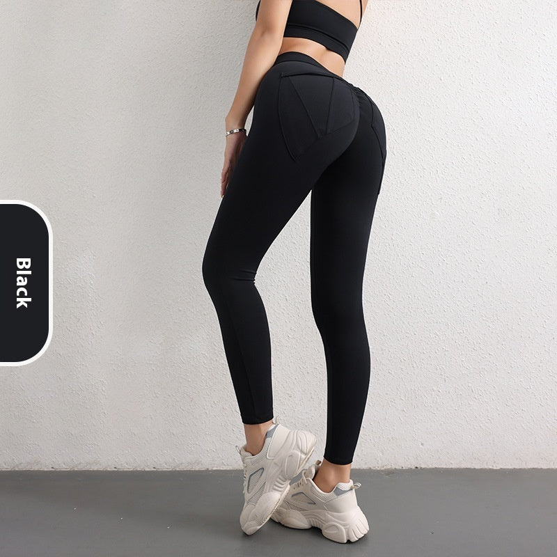 Nude Feel High Waist Hip Lift Yoga Pants Women's Sports Fitness null