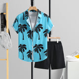 Summer Men's Short-sleeved Shirt Pants Suit