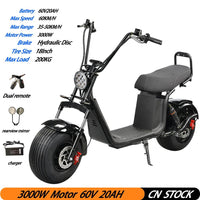 eHooda Fat Tire Electric Kick Scooter 3000W 60V Motor Max Speed 34Miles/H Max Load 200KG Adult Electric E Scooter X20 bright black eHooda Fat Tire Electric Kick Scooter 3000W 60V Motor Max Speed 34Miles/H Max Load 200KG Adult Electric E Scooter - shop_name