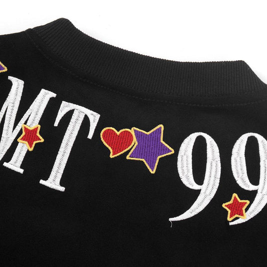 Embroidered Letter Crew Neck T-shirt Men - Update Avenue 