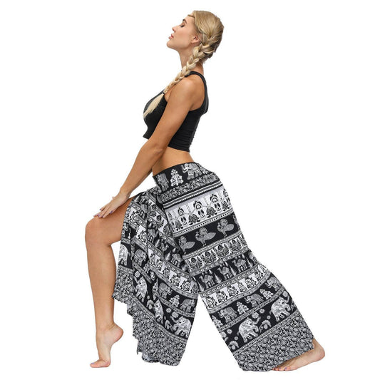 Ethnic Print Boho Outdoor Gym Yoga Pants - Update Avenue 