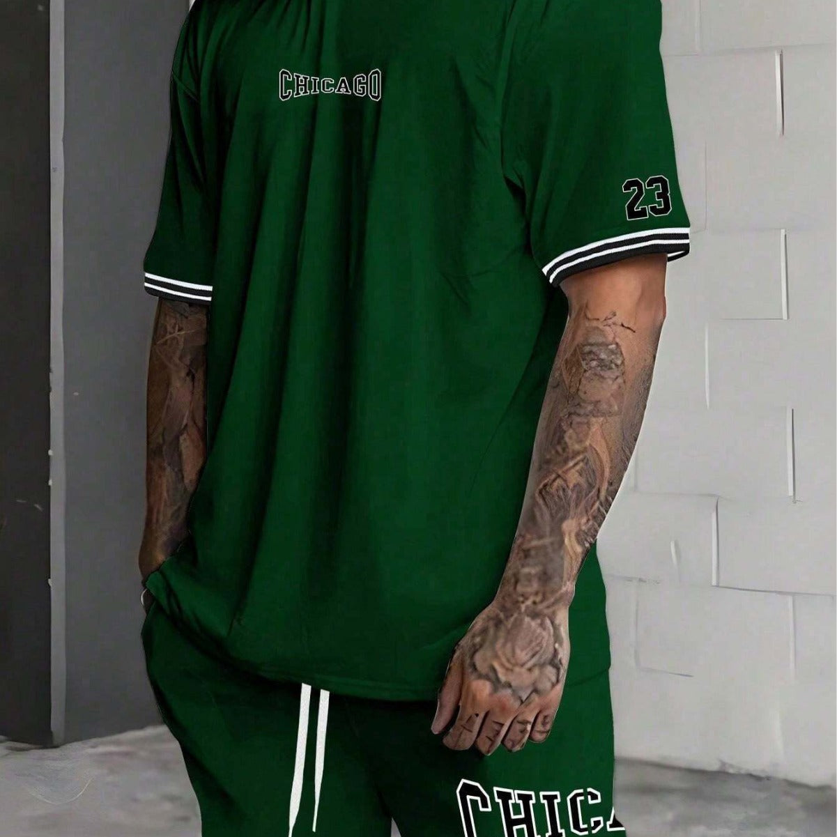 Short-sleeved T-shirt Suit Men's Summer New Fashion Trendy