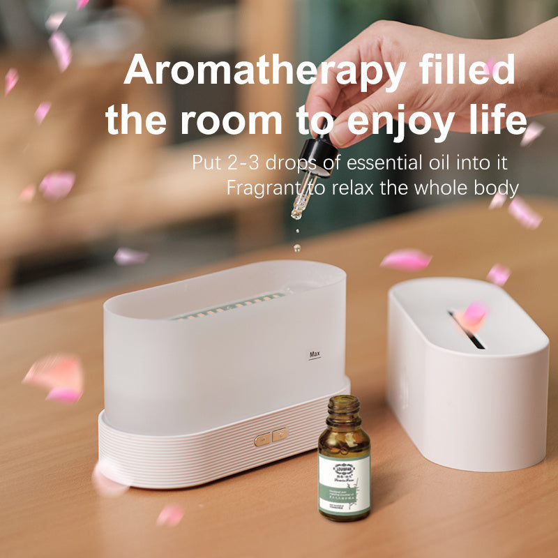 Drop Shipping Factory Direct Sale Fire Flame Humidifier Aroma Diffuser 2022 Air Essential Oil Ultrasonic Humidifier null