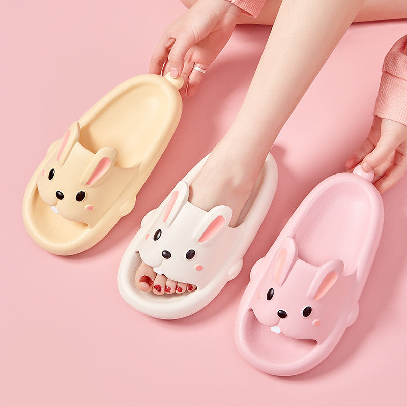 Cute Rabbit Slippers For Kids Women Summer Home Shoes Bathroom Slippers null