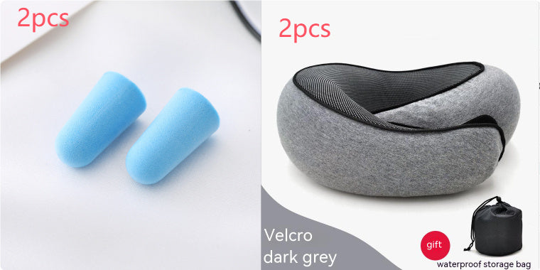 Travel Neck Pillow Non-Deformed Airplane Pillow Travel Neck Cushion Durable U-Shaped Travel Memory Cotton Nap Neck Pillow null