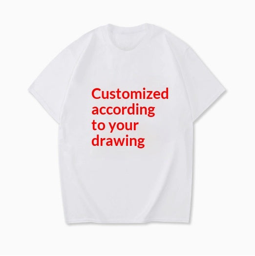 Group Uniform With Loose Fitting Men's And Women's Round Neck Summer T-shirt