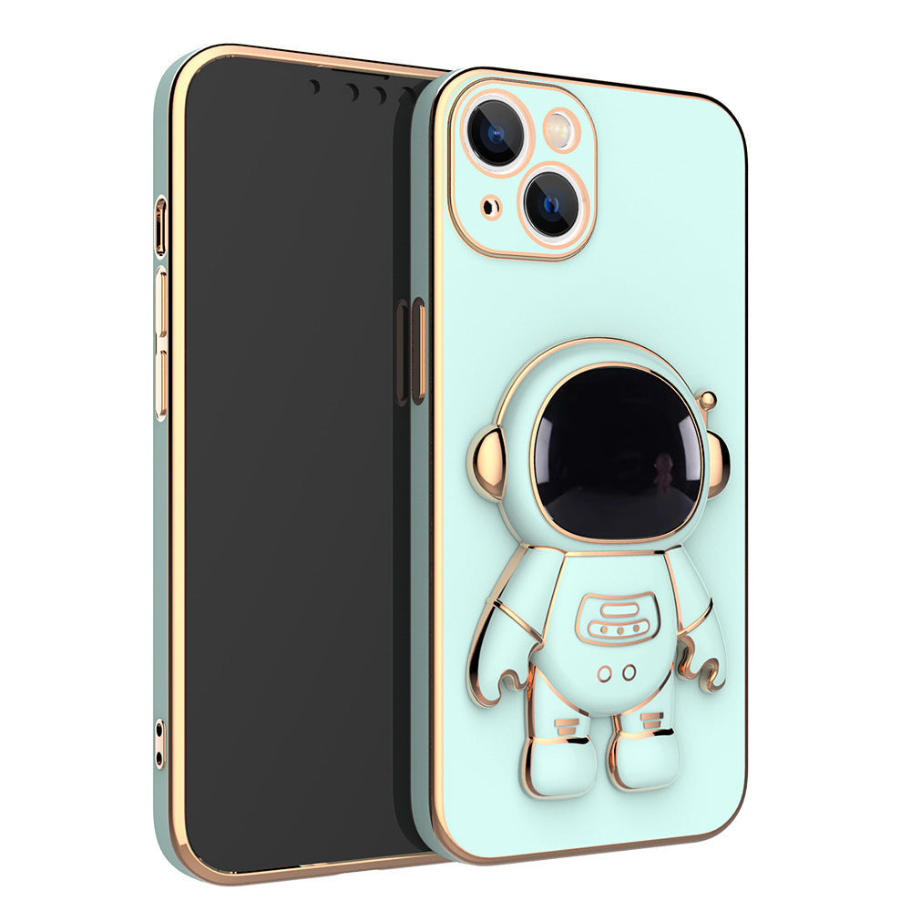 3D Astronaut Phone Case Anti-Drop Electroplating Bracket null