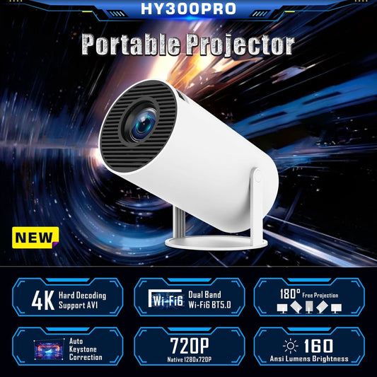 HY300 Pro Projector Home Theater Entertainment Portable Small Projector null