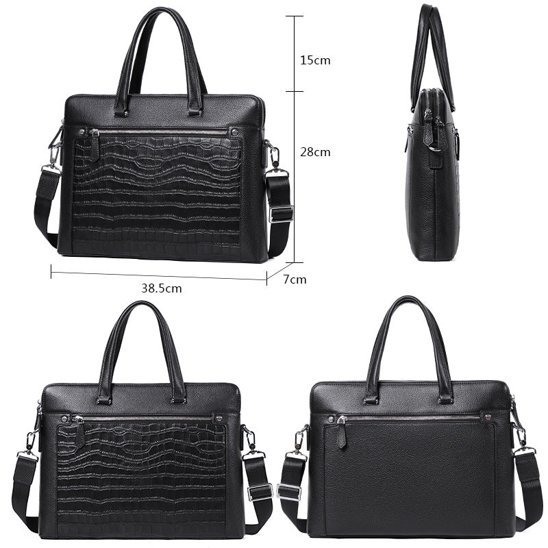 Double Zipper Compartment Briefcase For Men