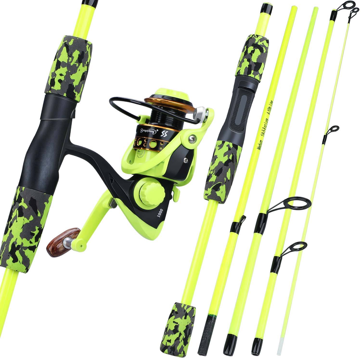 Sougayilang Fishing Rod Set Travel Fishing Combo