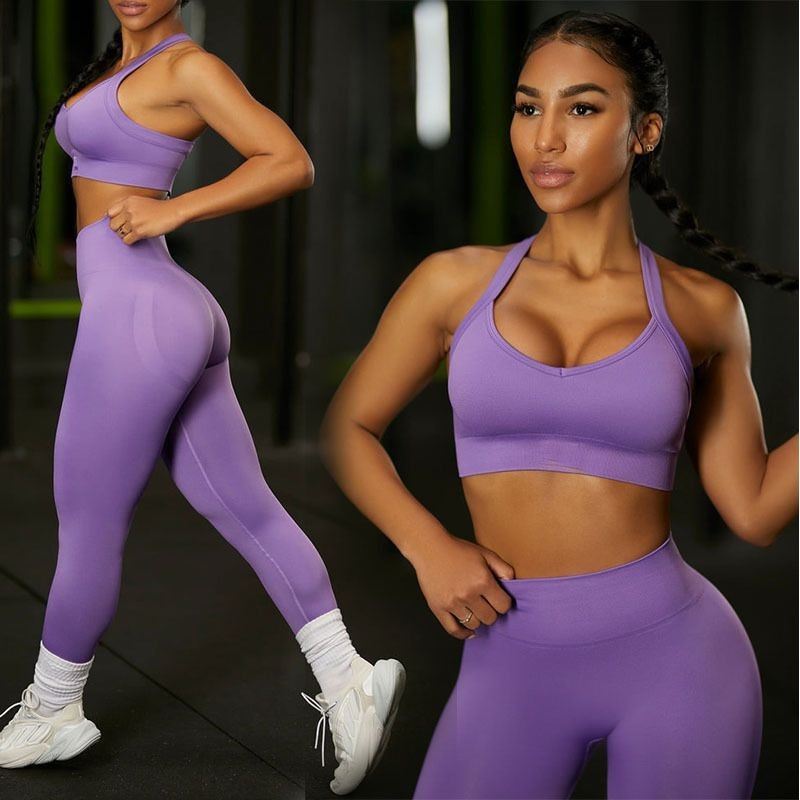 Yoga Set Vrouwen Gym Kleding Naadloze Sport Set Vrouwen Legg null