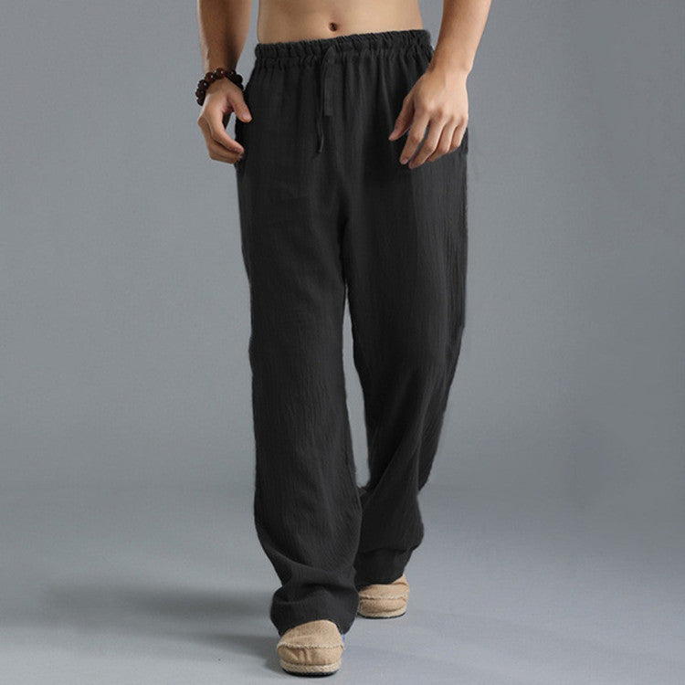 Men's Breathable Linen Loose Casual Sports Pants null