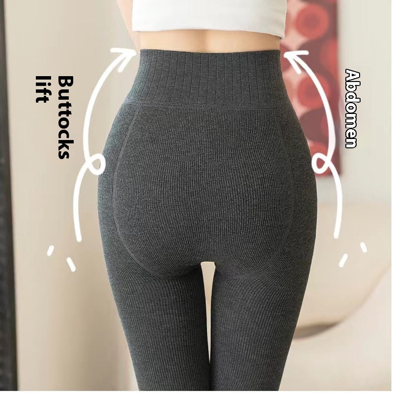 Autumn And Winter Suet Base High Waist Cotton Vertical Stripes Pantyhose