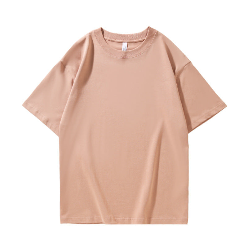 280G32 Double Yarn Heavy Double Yarn Men's And Women's Same Style Short Sleeve