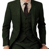 Men's Suit Three-piece Suit Fashion Woolen Suit
