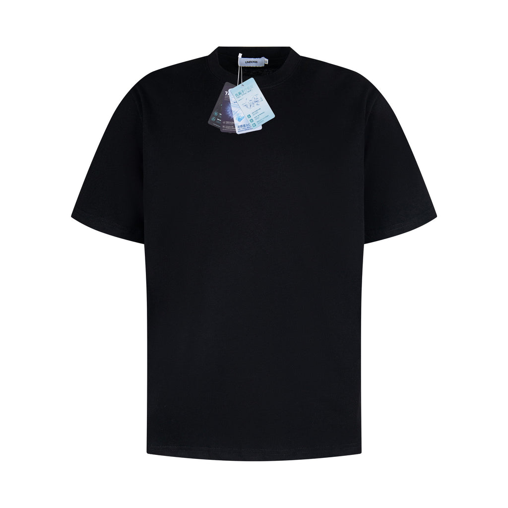 Neutral Cool Antibacterial Anti-mite Design Men's High-grade Short-sleeved T-shirt