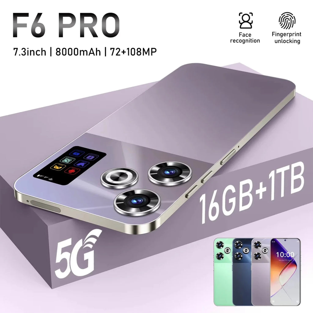 F6 Pro Android 14 Gaming Phone 1TB Storage 144Hz Refresh Rate 5G LTE Snapdragon 800 Series Octa Core 108MP Camera 60W Fast Green F6 Pro Android 14 Gaming Phone 1TB Storage 144Hz Refresh Rate 5G LTE Snapdragon 800 Series Octa Core 108MP Camera 60W Fast - shop_name