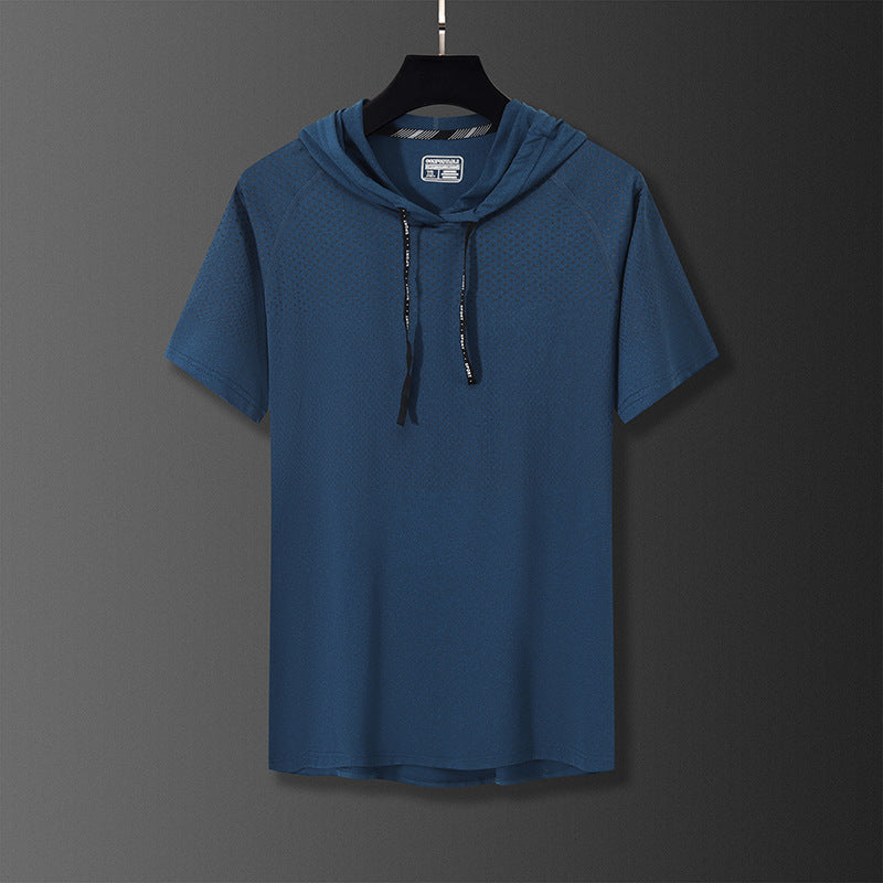 Quick-drying Hooded T-shirt Exercise Workout Clothes High Elasticity