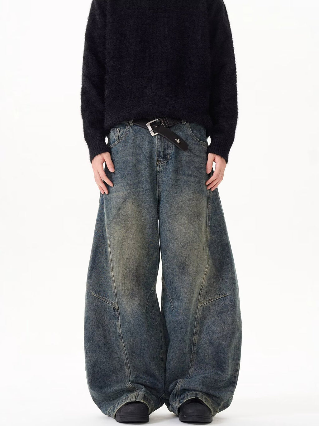 Loose Straight Washed Pants For Men And Women