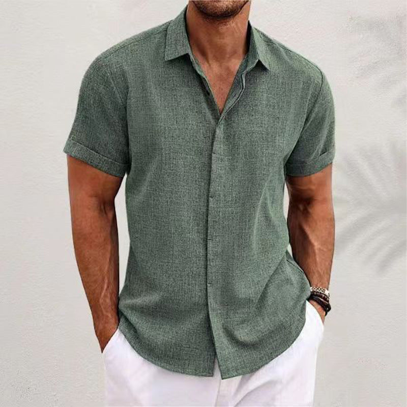 Beach Plus Size Men's Short-sleeve Shirt