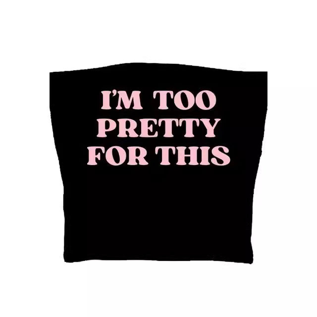 Stylish Slimming Short Casual Womens Top With An Allover Letter Print