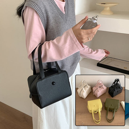 Small Square Shoulder Bag Women Simple Frosted Handbag null