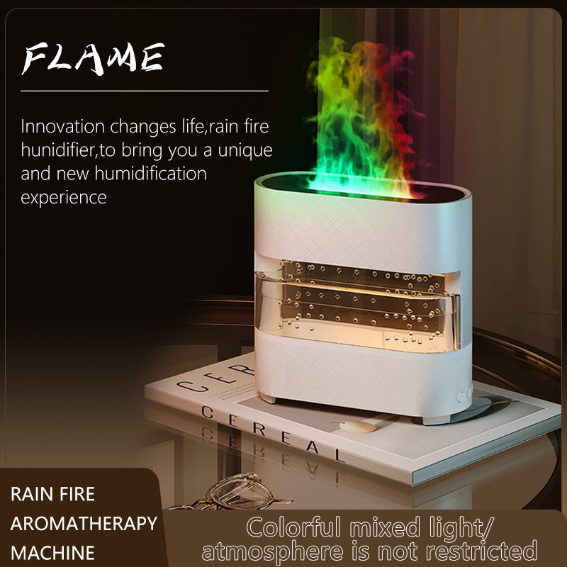 2024 New Products Rain Cloud Fire Humidifier Water Drip Novedades 2024 Rain Water Diffuser Fire Flame Humidifier Aroma Diffuser null