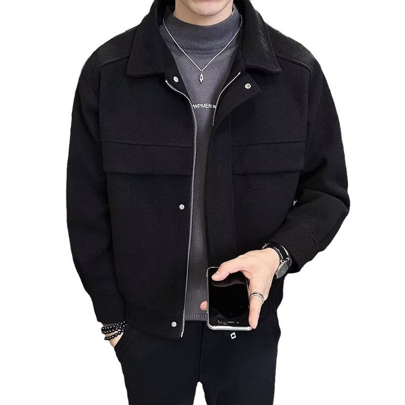Men's Fashion Casual Short Wool Coat