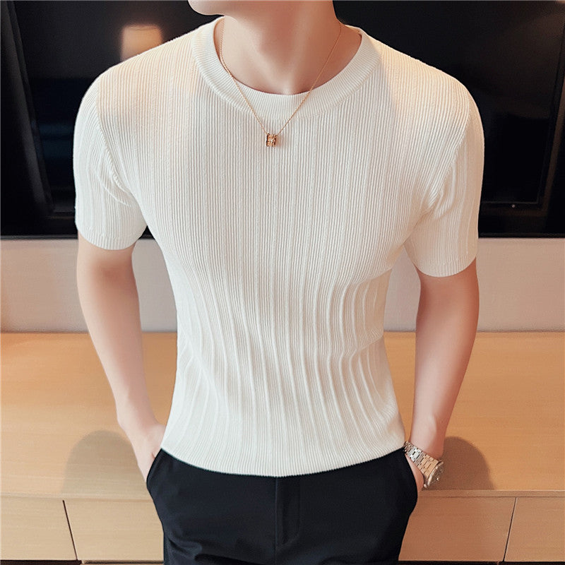 Men's Knitted Inner Match Sweater Top