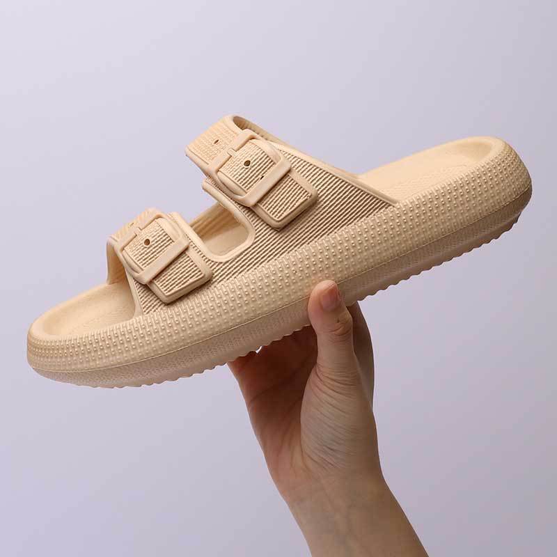 Platform Slippers Women's Summer Buckle Home Shoes Fashion Outdoor Wear Soft Bottom Sandals null