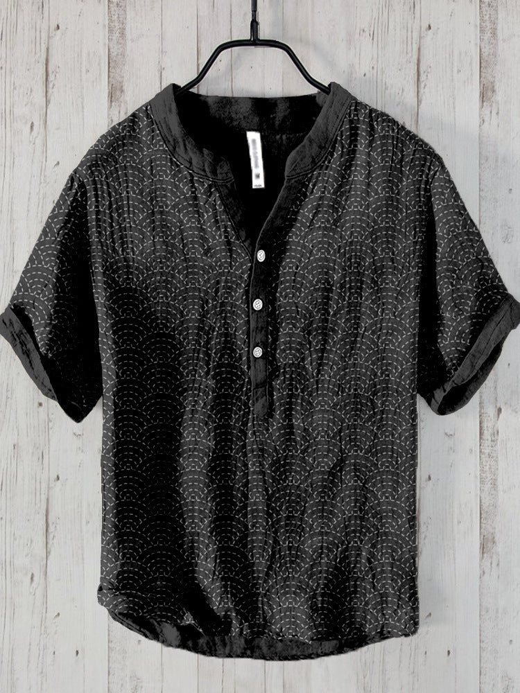 Plus Size Digital Printing Men's Short Sleeve