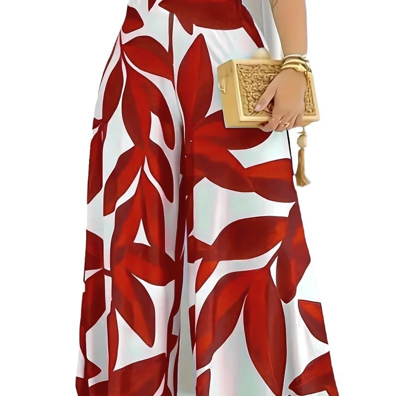 Printed High Waist Fashion Comfortable Wide-leg Pants null