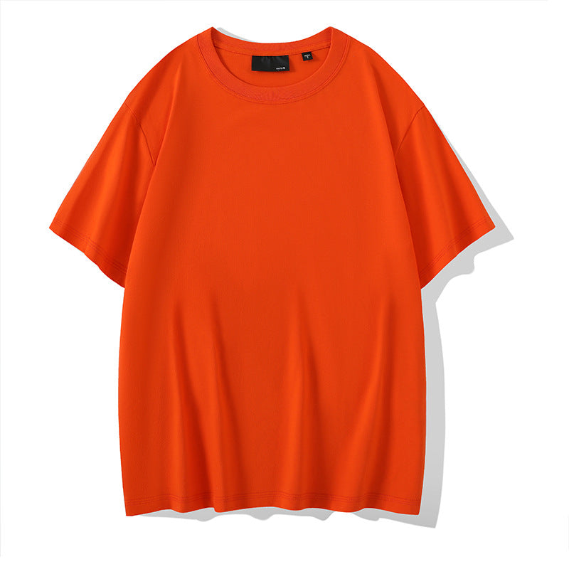 Solid Color Round Neck Bottoming Shirt Summer Casual